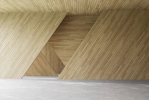 Modern Contemporary Loft Style Empty Room Interior Blank Plank Skew — Stock Photo, Image