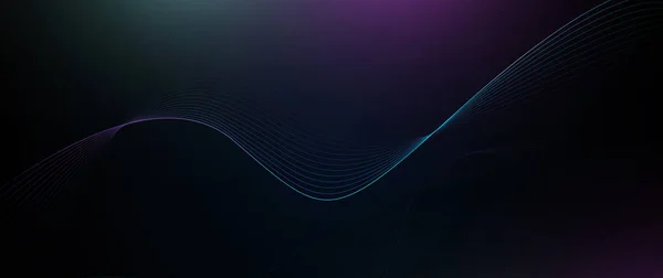 要旨青と紫の線の背景 未来技術デジタルハイテク ベクターイラスト — ストックベクタ