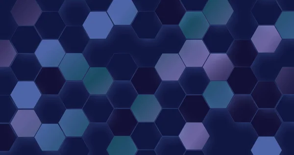 抽象的な青六角形のパターン背景 デジタル テクノロジーの概念の背景 ベクターイラスト — ストックベクタ