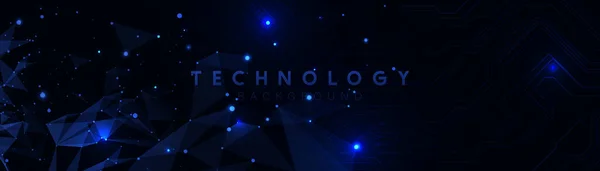 Streszczenie Niebieskiej Płytki Tła Cyfrowy Connection Futurystyczny Tło Koncepcji Technologii — Wektor stockowy