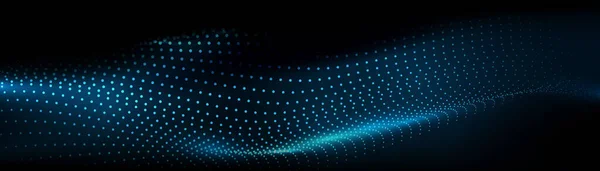 Des Lignes Dynamiques Bleues Abstraites Courbent Fond Une Technologie Futuriste — Image vectorielle
