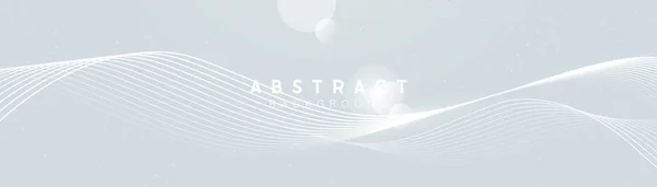 Warna Putih Garis Dinamis Teknologi Abstrak Latar Belakang Abstrak Konsep - Stok Vektor