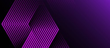 Parlak geometrik girdap çizgileri olan mor soyut bir arkaplan. Modern parlak mavi çizgiler deseni. Gelecekçi teknoloji konsepti. Vektör illüstrasyonu