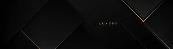 Luxusní Zlatá Abstraktní Šestihranná Geometrická Linie Tmavém Pozadí Módní Nápis Stock Vektory