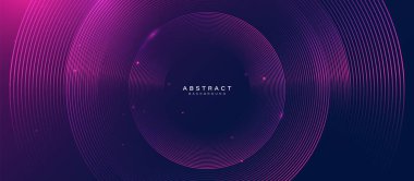 Soyut çember geometrik basit çizgiler arka plan. Fütürist teknoloji afişi. Vektör