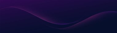 Mor ve morumsu dalgalı çizgi desenli soyut bir arkaplan. Modern, modaya uygun, parlak çizgiler. Vektör illüstrasyonu