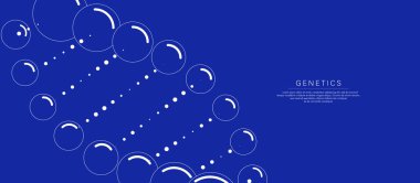 DNA molekülleri. Basit DNA yapısı düz tasarım. Vektör illüstrasyonu