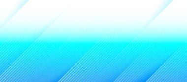 Soyut mavi arkaplan ve beyaz geometrik diyagonal çizgiler arka plan. Gelecekçi teknoloji konsepti. Minimal temiz modern afiş. Vektör illüstrasyonu