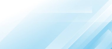 Şeffaf mavi geometrik şekilleri ve temiz tasarımı olan yumuşak gradyan soyut arkaplan