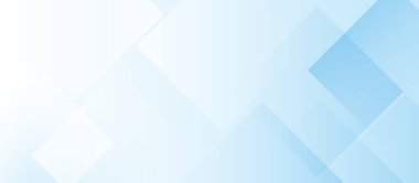 Açık mavi tonlarda üst üste binen geometrik şekillere sahip yumuşak soyut arkaplan, temiz ve modern bir tasarım yaratıyor