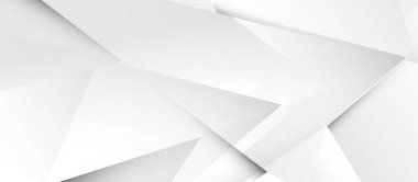 Katmanlı geometrik şekilleri ve ince eğimleri olan zarif beyaz soyut arkaplan, modern ve minimal bir tasarım yaratıyor.