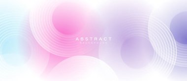 Modern pastel gradyan soyut arka plan pembe, mavi ve mor tonlarda dairesel çizgiler, tasarım projeleri için idealdir.