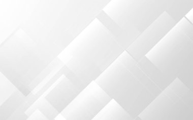Çapraz yerleşimde katmanlı şeffaf dikdörtgenlere sahip temiz beyaz soyut arkaplan