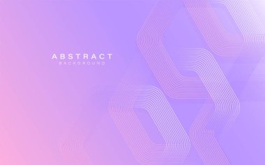Soyut pembe ve mor geometrik çizgiler ve altıgen şekilli Pastel gradyan arkaplan
