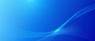 Soyut mavi ve beyaz dijital dinamik dalga arkaplanı. Fütürist yüksek teknoloji kavramı. İş ilanları, el ilanları ve sunumlar. Vektör illüstrasyonu