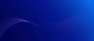 Mavi asgari dinamik eğri çizgiler soyut fütüristik hi teknoloji arka planı ve ışıklandırma efekti