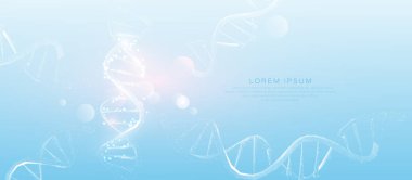 Fütürist hi teknolojili soyut DNA işareti. Düşük poligon geniş çerçevesi
