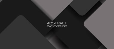 Siyah ve gri karelerin soyut üç boyutlu ızgarası. Vektör illüstrasyonu