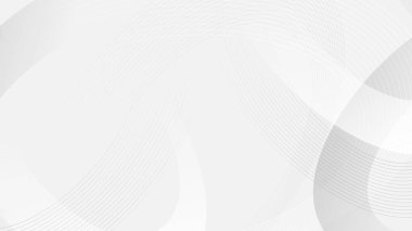 Mavi arka planda parlak ışık efektli soyut beyaz çizgiler. Modern vektör illüstrasyon tasarımı