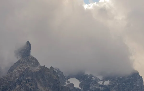 Nubes Sombrías Sobre Gama Teton Wyoming Otoño — Foto de Stock
