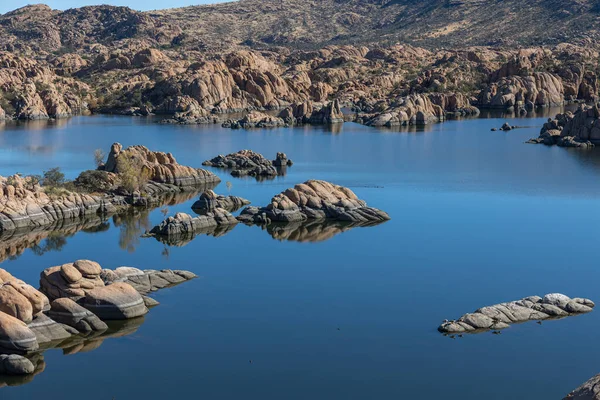 Ένα Γραφικό Φθινοπωρινό Τοπίο Της Λίμνης Watson Prescott Αριζόνα — Φωτογραφία Αρχείου