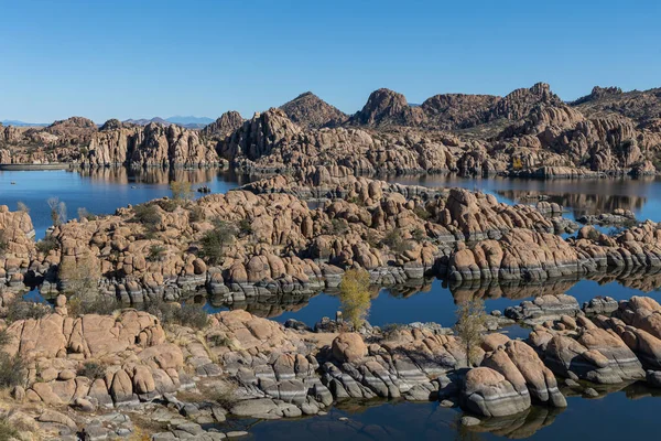 Мальовничий Осінній Краєвид Озера Ватсон Прескотт Аризона — стокове фото