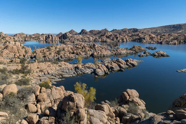 Malowniczy Jesienny Krajobraz Watson Lake Prescott Arizona — Zdjęcie stockowe