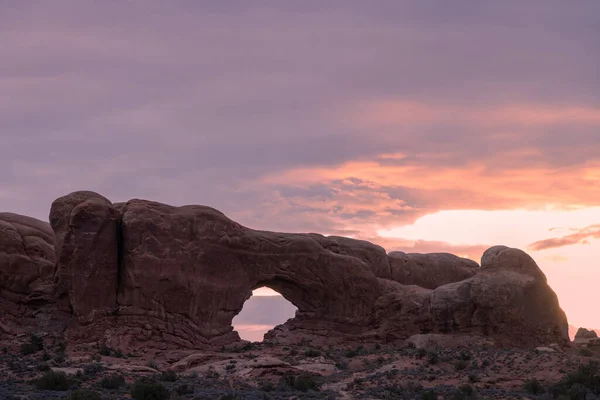 Uma Paisagem Pitoresca Nascer Sol Arches National Park Utah Imagens De Bancos De Imagens Sem Royalties
