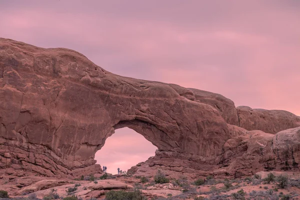 Uma Paisagem Pitoresca Nascer Sol Arches National Park Utah Imagens De Bancos De Imagens