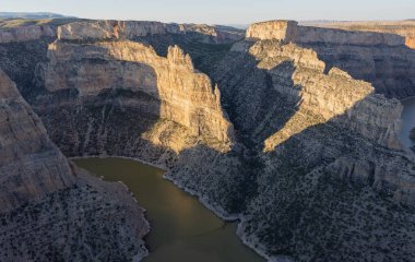 Manzaralı Bighorn Kanyonu Montana manzarası