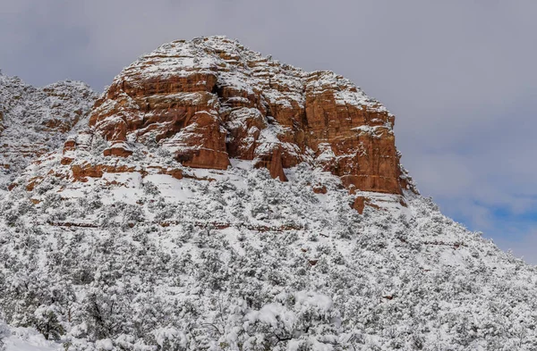 Egy Festői Havas Táj Sedona Arizona Télen — Stock Fotó