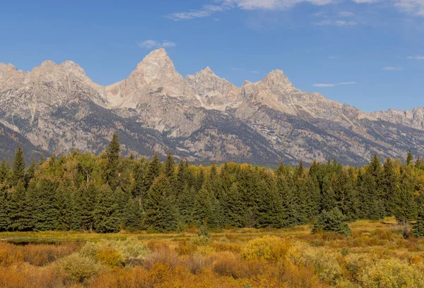 stock image a scenic landscape in Grand Teton National Park Wyoming in autumn