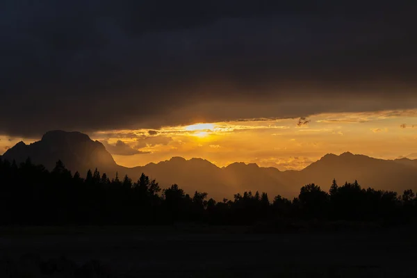 Beautiful Sunset Tetons — Stock Photo, Image