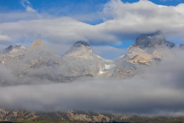 Malowniczy Krajobraz Teton Range Wyoming Jesienią — Zdjęcie stockowe
