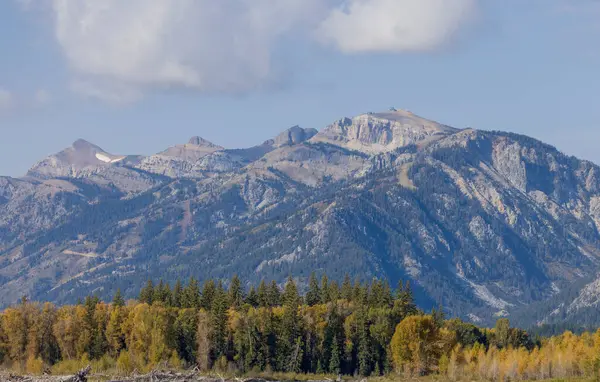 Ένα Γραφικό Τοπίο Φθινόπωρο Στο Grand Teton Εθνικό Πάρκο Wyoming — Φωτογραφία Αρχείου