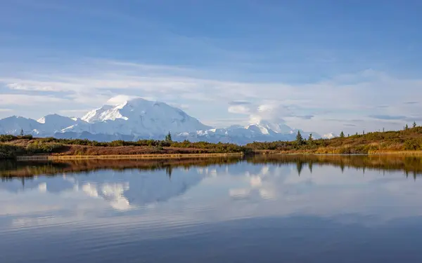 stock image Scenic Denali National Park Reflection Landscape in autumn