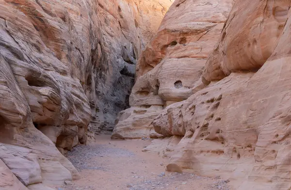 Nevada İtfaiye Vadisi 'ndeki manzaralı çöl manzarası.