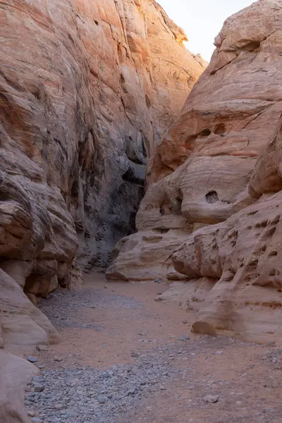Nevada İtfaiye Vadisi 'ndeki manzaralı çöl manzarası.