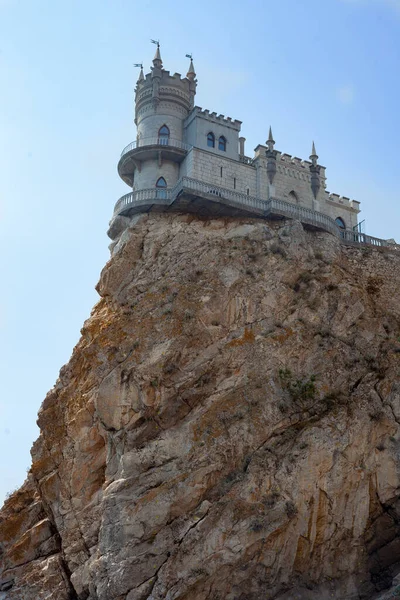 Гнездо Ласточки Касл Утесе Достопримечательность Крыма — стоковое фото