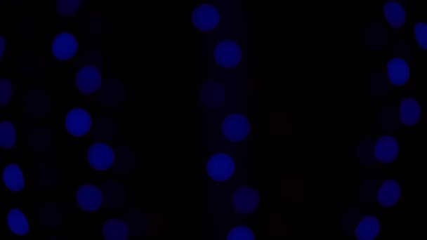 Μπόκε Φωτίζει Γιρλάντες Θολή Απαλή Εστίαση Γιρλάντα Αναβοσβήνει Φώτα Της — Αρχείο Βίντεο