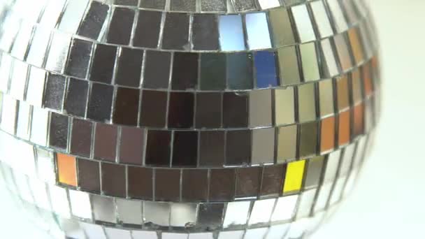 Espelho Disco Bola Fundo Decoração Brilhante Decoração Prateada Party Disco — Vídeo de Stock