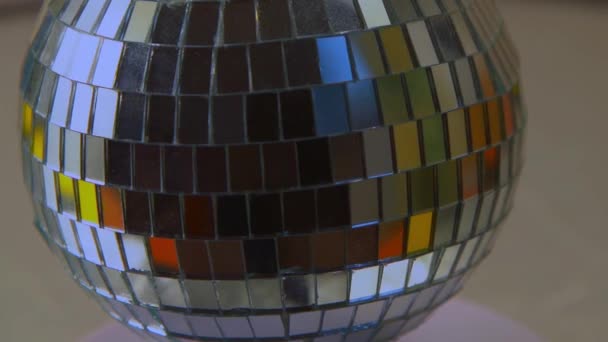 Espejo Disco Bola Fondo Brillante Decoración Decoración Plateada Party Disco — Vídeo de stock