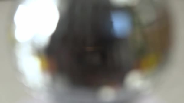 보크는 추상적으로 배경을 가지고 디스코볼 장식에은 장식에 반짝이기 실명하다 — 비디오
