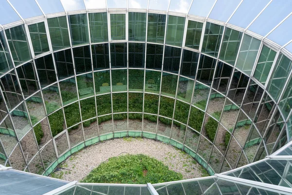 屋上にある植物園 ワルシャワ大学図書館 ポーランド近代建築 夏の緑の植物 ポーランド ワルシャワ — ストック写真