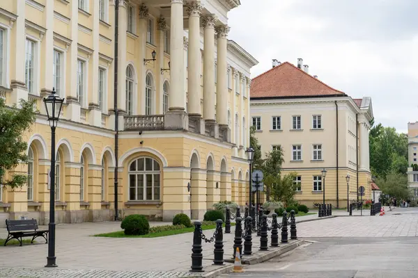 Hlavní Varšavská Univerzita Starý Krásný Dům Univerzity Ulice Krakowskie Przedmiescie — Stock fotografie