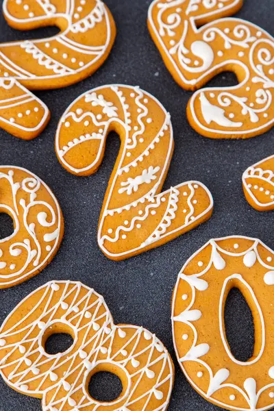 Dondurulmuş zencefilli kurabiye, kurabiyeler, yemek geçmişi. Noel seti