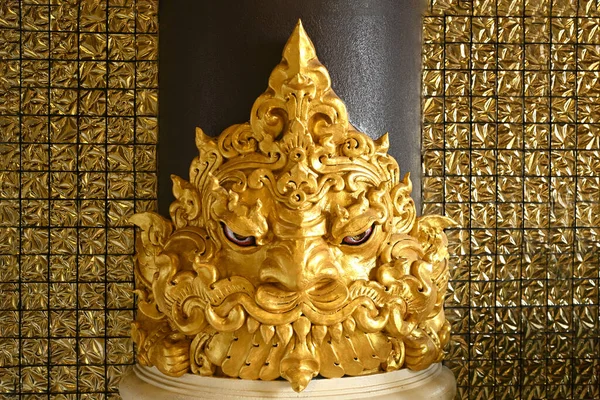 Traditionele Thaise Stijl Patronen Zijn Decoratief Bij Boeddhistische Tempel Thailand — Stockfoto