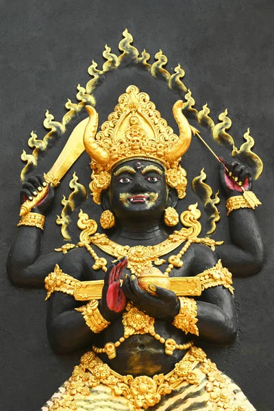 Estátua Manjusri Maha Bodhisattva Templo Tailândiao Lema Facção Mahayana Elogia — Fotografia de Stock