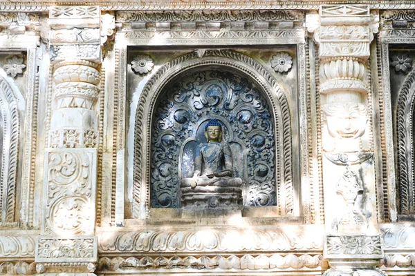Mahabodhi Stupa Bodh Gaya Daki Güzel Buda Heykelleri Bihar Hindistan — Stok fotoğraf