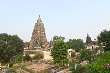 Hindistan, Bodhgaya 'daki ünlü Mahabodhi tapınağı. Burası Buda 'nın aydınlandığı yer..